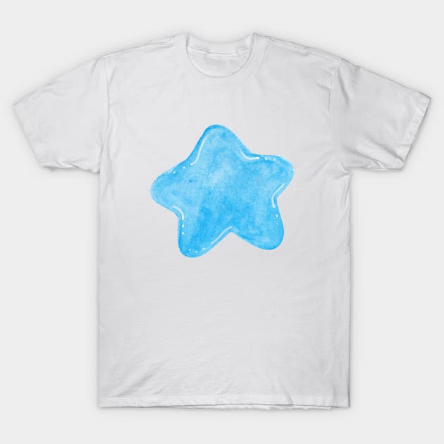 Baby blue star T-Shirt by shoko